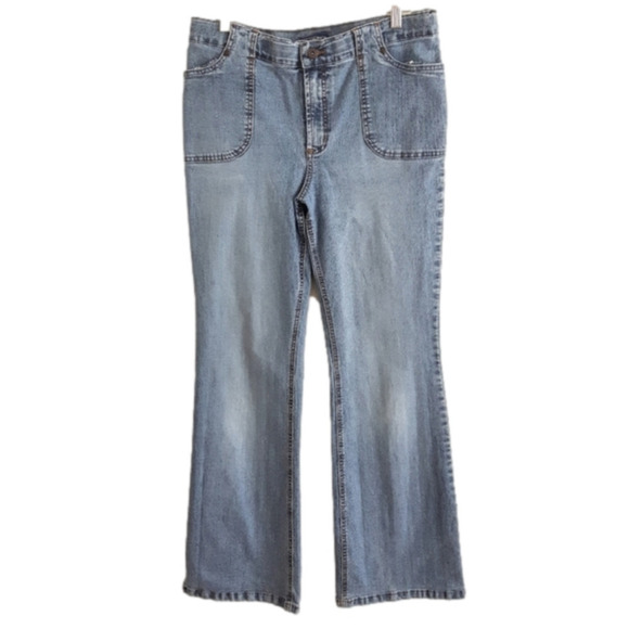 2/$35 Sale THYME Maternity Jeans Flare bottoms.  Size S - Picture 2 of 13